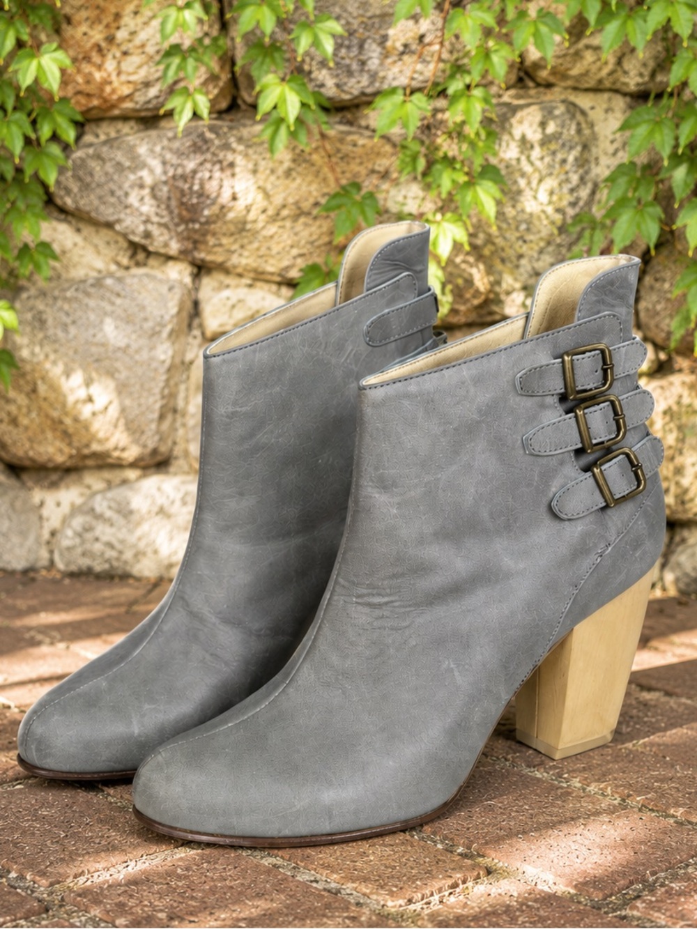FORTRESS OF INCA Artisan Smoky Blue/Gray Handmade Leather Boots, 9